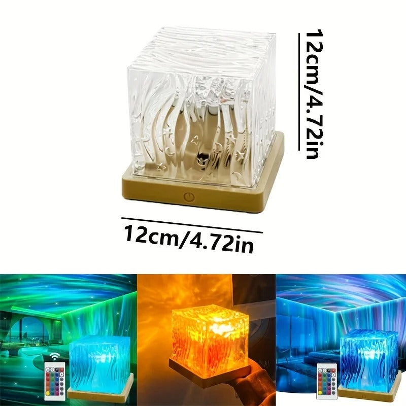 16 Colors Aurora Projector Light Starry Sky Galaxy LED Night Lamp with Remote Control & Auto Rotate USB Plug