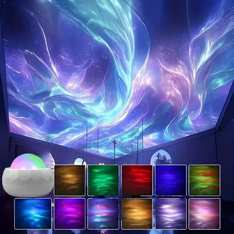 360° Aurora Ball Starry Sky Northern Lights Projector Lamp with Remote Control & USB Plug