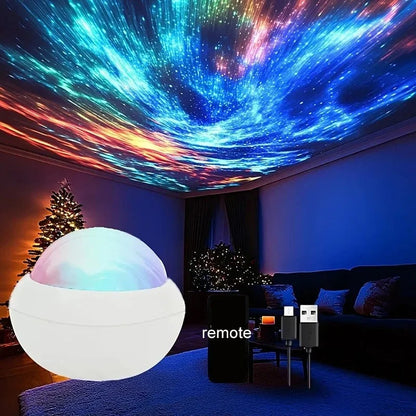 360° Aurora Ball Starry Sky Northern Lights Projector Lamp with Remote Control & USB Plug