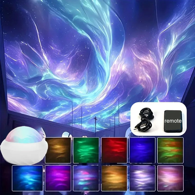 360° Aurora Ball Starry Sky Northern Lights Projector Lamp with Remote Control & USB Plug