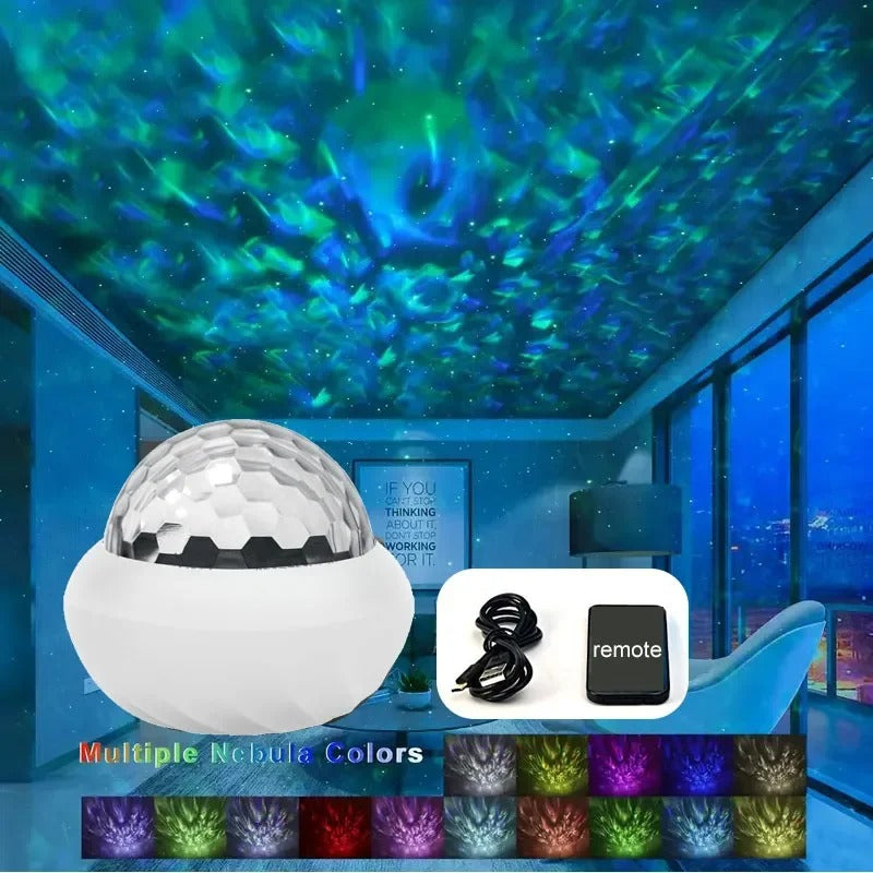 360° Aurora Ball Starry Sky Northern Lights Projector Lamp with Remote Control & USB Plug